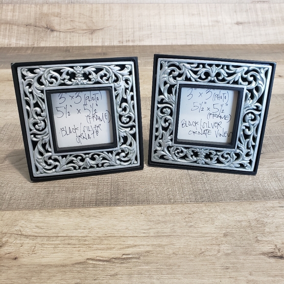 unbranded Other - Picture Frames holds 3" x 3" photos black/pewter